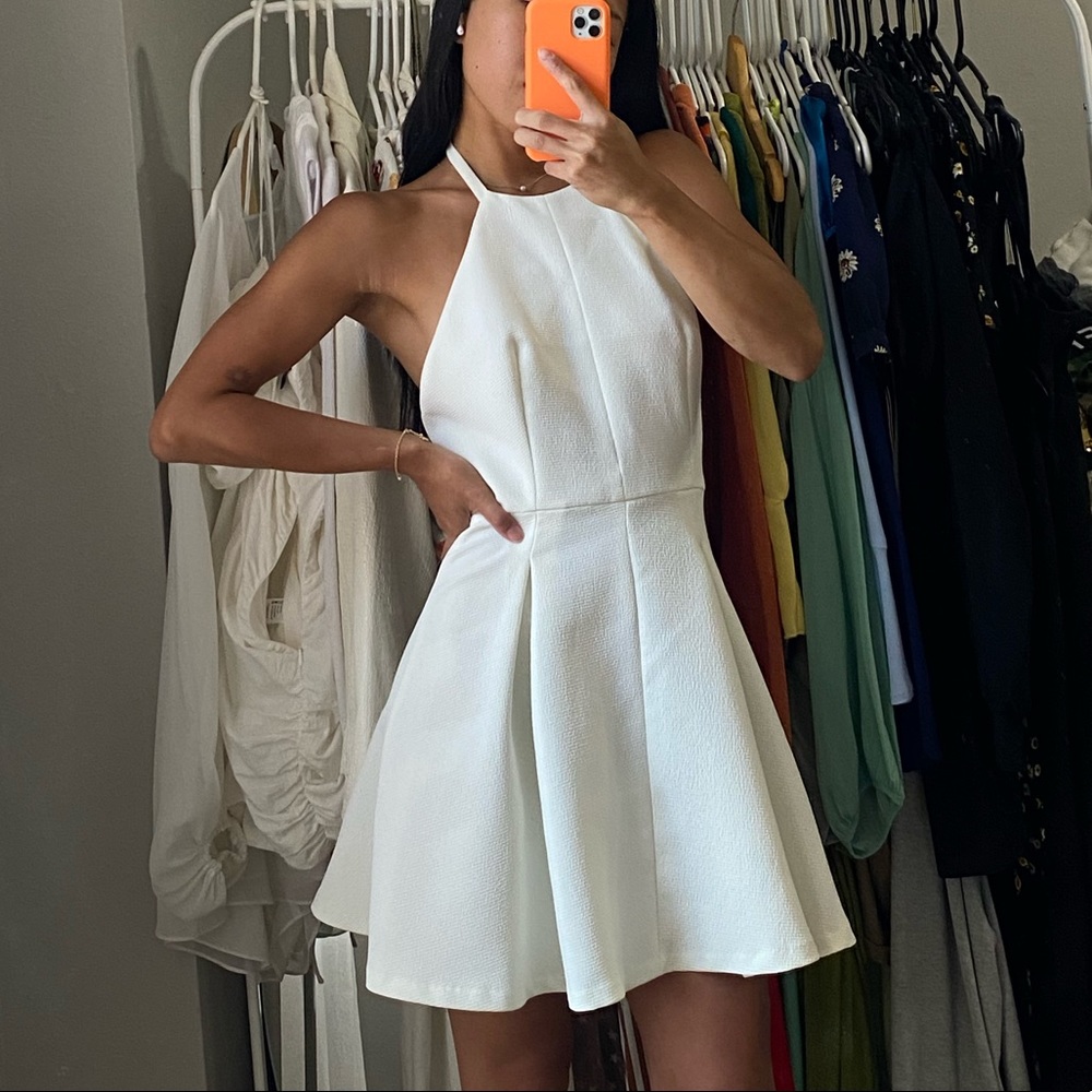 Zara backless halter dress